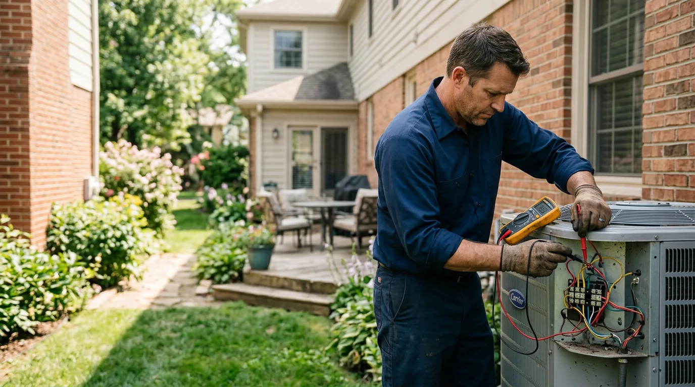 HVAC technician working near Augusta, ME